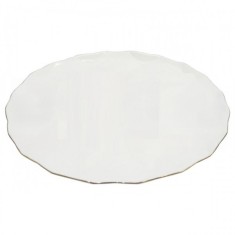 Set 6 Farfurii Desert Opal Infinity Alb cu Margini Aurii 19.5cm DNC63271 foto