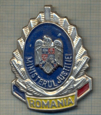 Y 1517 INSIGNA-MILITARA-EMBLEMA COIFURA-MINISTERUL JUSTITIEI-PENTRU COLECTIONARI foto