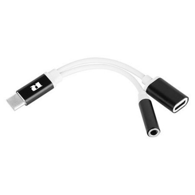 ADAPTOR USB TIP C-JACK 3.5 SI USB TIP C MAMA 15CM REBEL foto