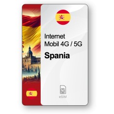 eSIM Internet Spania, valabil 7 zile, trafic 1 GB, Standard