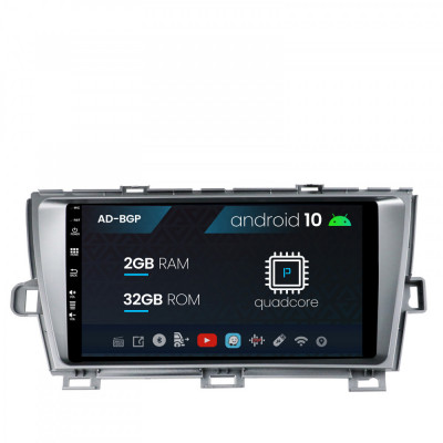 Navigatie Toyota Prius (2009-2014), Android 10, P-Quadcore 2GB RAM + 32GB ROM, 9 Inch - AD-BGP9002+AD-BGRKIT089 foto