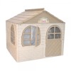 Casuta Joaca Copii MyKids 02550 Beige/Brown, Interior/Exterior, Plastic Durabil, 129x129x120cm, 2 ani+