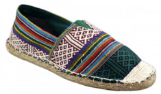 Espadrile Colors Vintage - Multicolor Verde II foto