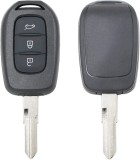 Carcasa cheie auto Techstar compatibila Dacia Logan/Sandero/Duster/Dokker/Lodgy + Renault Trafic, 3 butoane, lamela VAC102, neagra &ndash; fara electronica