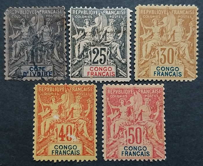 Franta,colonii. reproduceri/falsuri Fournier
