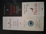 Yuval Noah Harari - set 4 cărți Sapiens; Homo Deus; 21 de lecții; Nexus, 2017-2024