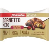 Croissant Keto Proteic cu Multicereale si Crema de Vanilie si Visine fara Zahar Adaugat 50g