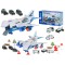 Set 6 masinute de politie cu avion de transport masini