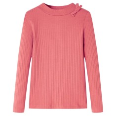 Tricou pentru copii cu m&acirc;neci lungi, roz antichizat, 128