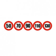 Set Sticker limita viteza 50Km/H 70Km/H 90Km/H 110Km/H 130Km/H