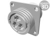 Soclu tată PIN 3 fără contacte CPC Series 3 17, TE Connectivity