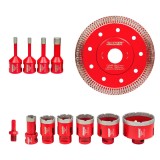 Set carote diamantate pentru, prindere M14, &Oslash;6-68mm, 12 bucati, Raider 157866