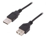 Cablu USB 2.0 A-A 3m Negru, Digitus