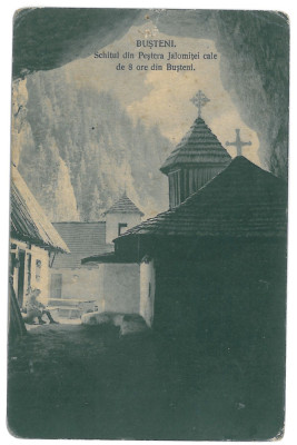 4060 - BUSTENI, Prahova, Pestera Ialomitei, Schitul - old postcard - unused foto