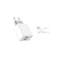 Incarcator retea USB Quick Charge QC3.0 18W cu cablu compatibil Lighting (Iphone ) Cod:XO-L119A Automotive TrustedCars
