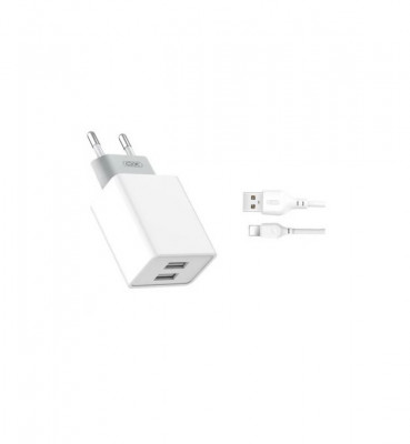 Incarcator retea USB Quick Charge QC3.0 18W cu cablu compatibil Lighting (Iphone ) Cod:XO-L119A Automotive TrustedCars foto