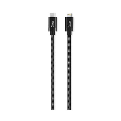 Cablu Date si Incarcare USB Type-C la Lightning Goui Metallic, 1 m, Negru G-METALLICC94BK foto