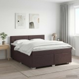 Cumpara ieftin Pat boxspring cu saltea Maro inchis 140 x 200 cm Tesatura
