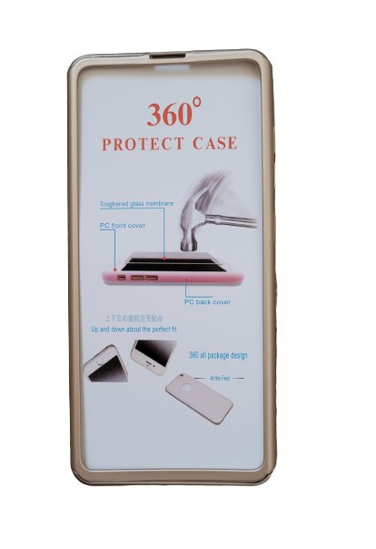 Husa de protectie 360&#039; fata + spate + folie Samsung Galaxy A71 , Auriu