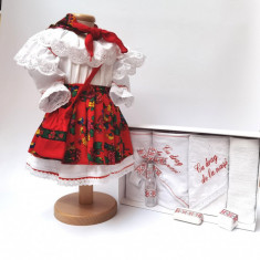 Set Botez Traditional - Adeline 5 - 2 piese costumas si trusou brodat