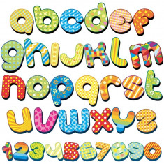 Sticker perete copii alfabet si cifre 150 x 136 cm foto