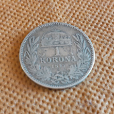 UNGARIA 1 KORONA 1895 ARGINT