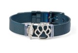 Bratara MBrands charm, din inox, ajustabila, inchidere catarama,diverse culori Albastru