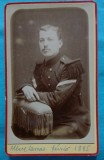 Fotografie tip CDV, Subofiter francez in uniforma de ceremonie,1885