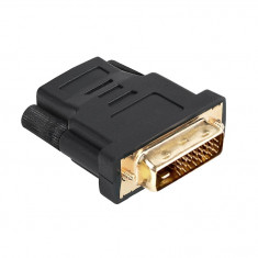 Adaptor HDMI mama - DVI tata, 24+1, Conectori Auriti
