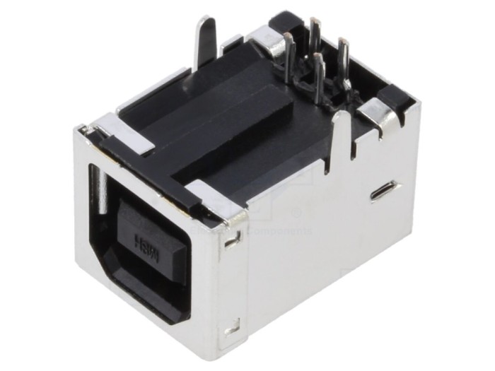 Conector USB B PCB THT 90&deg; ecranat
