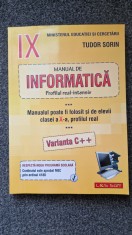 MANUAL DE INFORMATICA CLASA A IX-a Profilul Real-intensiv - Tudor Sorin