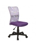 Scaun birou copii HM Dingo, Ergonomic, Cadru Polipropilena, Mesh, Inaltime ajustabila, 80 kg, 98x41x56 cm, Violet