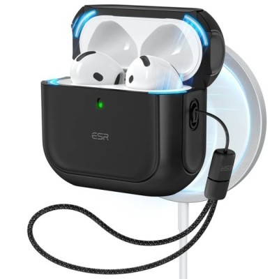 Husa pentru Apple AirPods 4 - ESR Orbit Hybrid HaloLock - Black foto