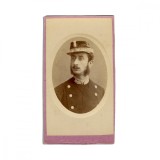 Radu D. Rosetti, fotografie format carte-de-visite, cu semnatura olografa, atelier Rudnicki &amp; Kotecki