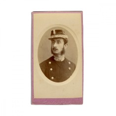 Radu D. Rosetti, fotografie format carte-de-visite, cu semnatura olografa, atelier Rudnicki &amp;amp; Kotecki foto