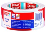 Banda de marcare Tesa Professional 60760, Rosu-Alb, 33m x 50mm, PVC rezistent