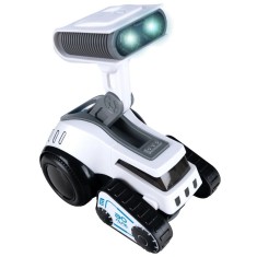 Robot rover interactiv pentru copii cu muzica, lumini, dans si invatare engleza, 19x16x11 cm, alb Household NewTrend
