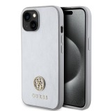Guess - Strass Metal Logo (GUHCP15SPS4DGPS) - iPhone 15 - Silver