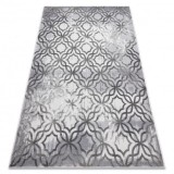 Covor NOBLE modern 1532 45 Vintage, marocani trellis - structural două niveluri gri, 140x190 cm, Dreptunghi, Poliester