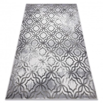 Covor NOBLE modern 1532 45 Vintage, marocani trellis - structural două niveluri gri, 140x190 cm foto