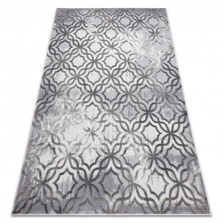 Covor NOBLE modern 1532 45 Vintage, marocani trellis - structural două niveluri gri, 140x190 cm