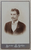 Portret barbat cu papion// CDV A. Ujvary Targu-Jiu 1900