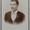 Portret barbat cu papion// CDV A. Ujvary Targu-Jiu 1900