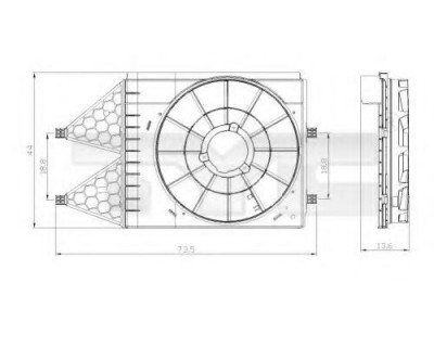 Suport, ventilator SKODA FABIA II (2006 - 2014) TYC 837-0033-1 foto