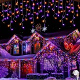Cumpara ieftin Instalatie de Craciun BZRSH Perdea Turturi, 600 LED Multicolor, 25 Metri, Fir Gros Flexibil
