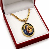 Colier Divina Protecție &ndash; Maica Domnului cu Pruncul cod LC15Y