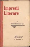 C1177 Impresii literare de Izabela Sadoveanu-Evan, 1908