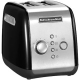 Prajitor de paine KitchenAid Onyx Black 5KMT221EOB, 1100W, 2 sloturi, Negru