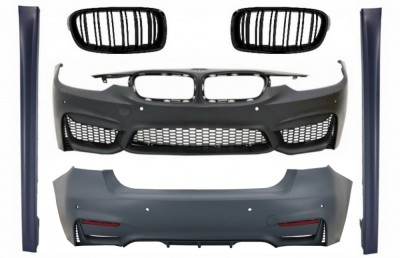 Body Kit BMW seria 3 F30 (2011-2015) F30 LCI (2016+) cu Praguri Laterale si Grile Centrale M3 Sport Design Performance AutoTuning foto