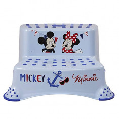 Inaltator cu doua trepte pentru toaleta si chiuveta Mickey si Minnie Keeeper 1003261414100, Albastru foto